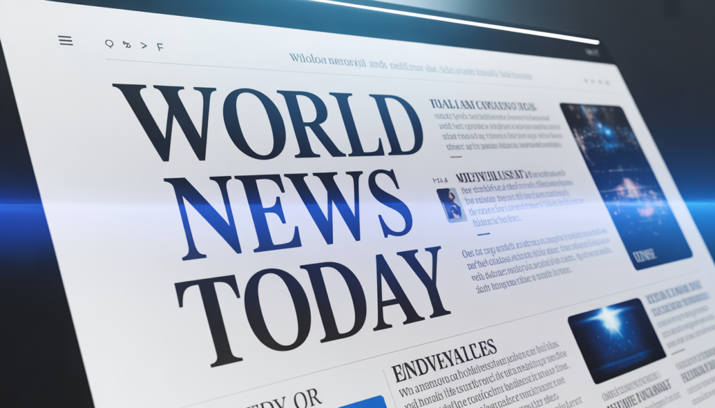 Latest World News Headlines Today